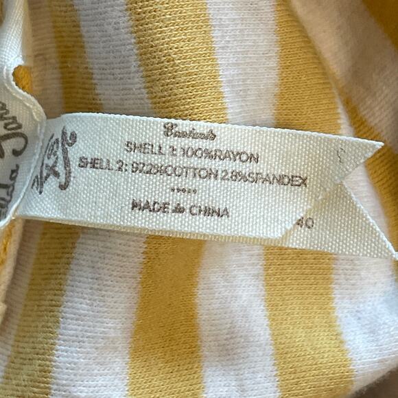 Matilda Jane Summer Sunset Dress Womens XS Yellow Striped & Floral Mixed Print - Picture 6 of 9